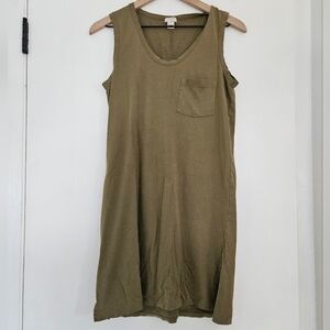J. Crew Khaki Sleeveless Mini Dress